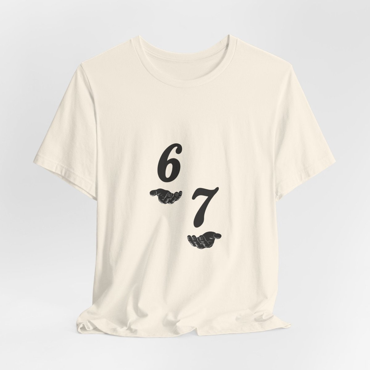 6 7 W hands Tee — Minimal 6 7 w/hands Graphic T-Shirt - Sole & Drip