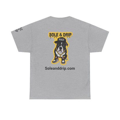 Sole and Drip Short Sleeve Tee — Sneaker Graphic Shirt with 'SOLE AND DRIP' Design