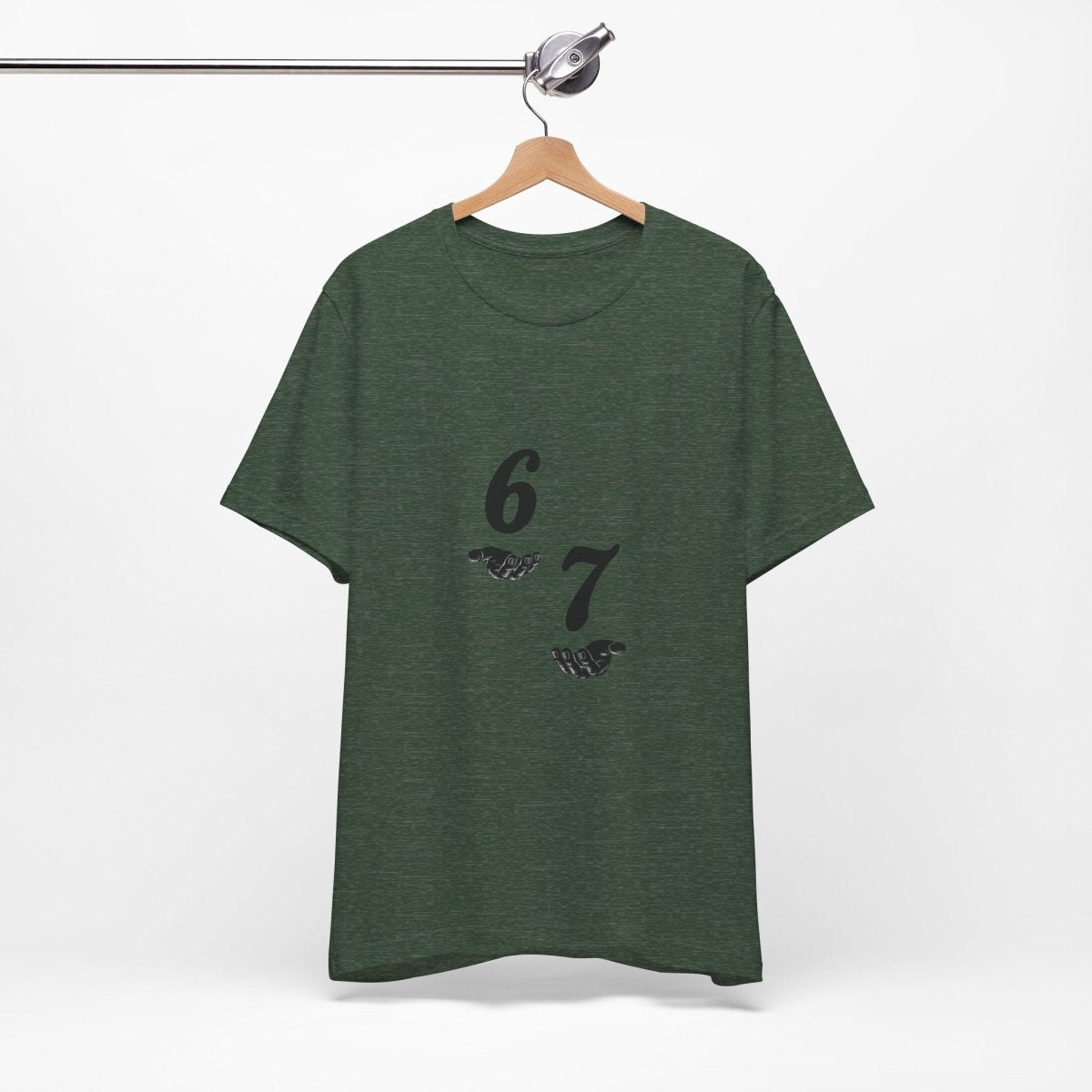 6 7 W hands Tee — Minimal 6 7 w/hands Graphic T-Shirt - Sole & Drip