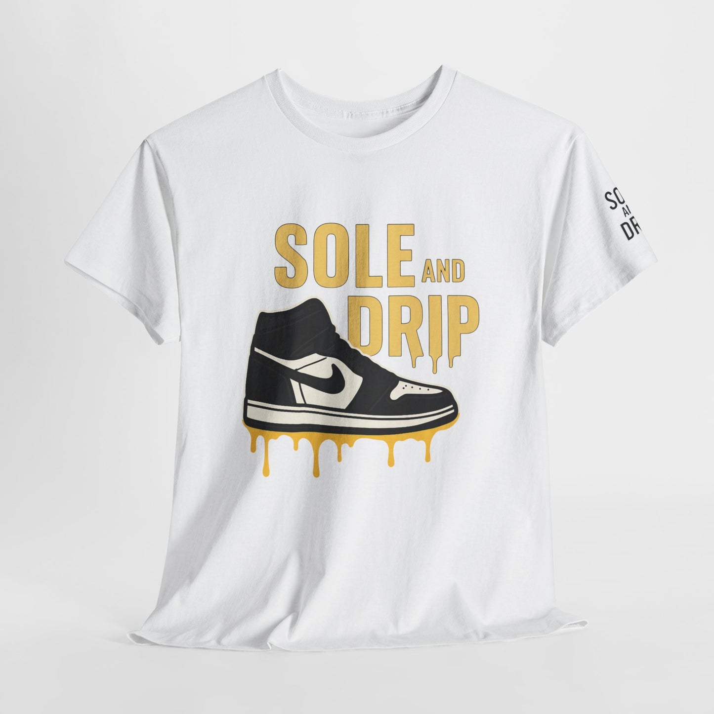 Sole and Drip Short Sleeve Tee — Sneaker Graphic Shirt with 'SOLE AND DRIP' Design