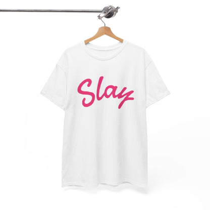 Slay Script T‑Shirt — Pink Script Graphic Tee for Trendy Women & Girls - Sole & Drip