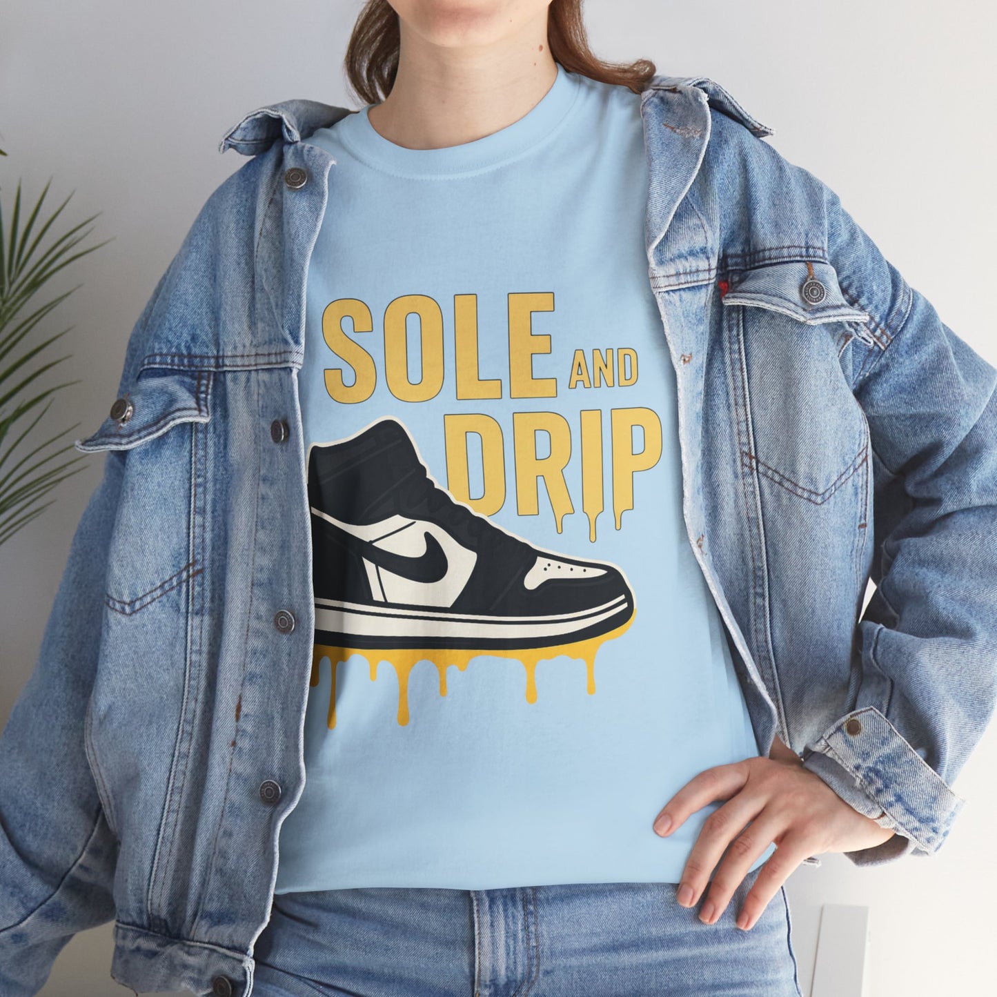 Sole and Drip Short Sleeve Tee — Sneaker Graphic Shirt with 'SOLE AND DRIP' Design