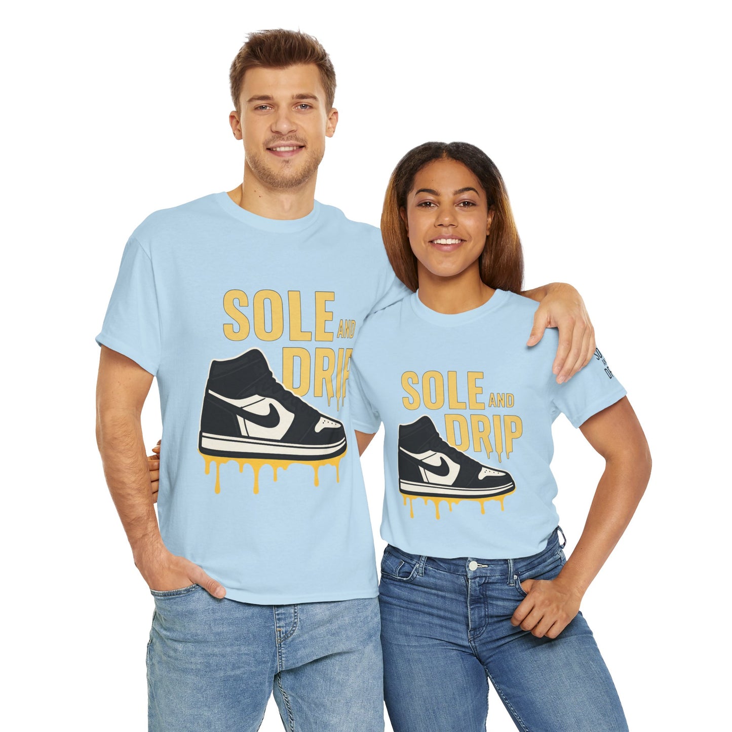 Sole and Drip Short Sleeve Tee — Sneaker Graphic Shirt with 'SOLE AND DRIP' Design