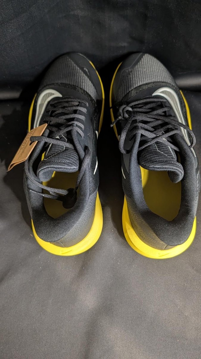NEW Nike Precision VII Basketball Shoes Black Yellow Men's Size 14 HJ9153 - 001 - Sole & Drip
