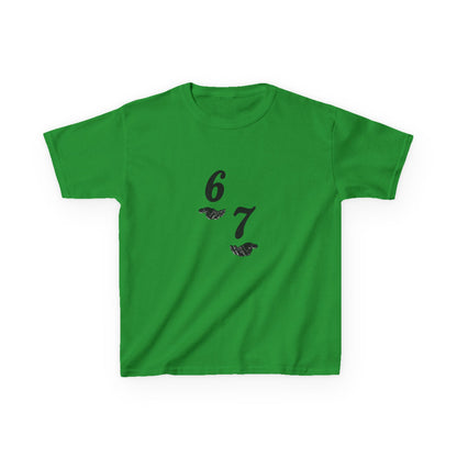Kids Tee “6 7” Minimalist Graphic — Six Seven Backprint
