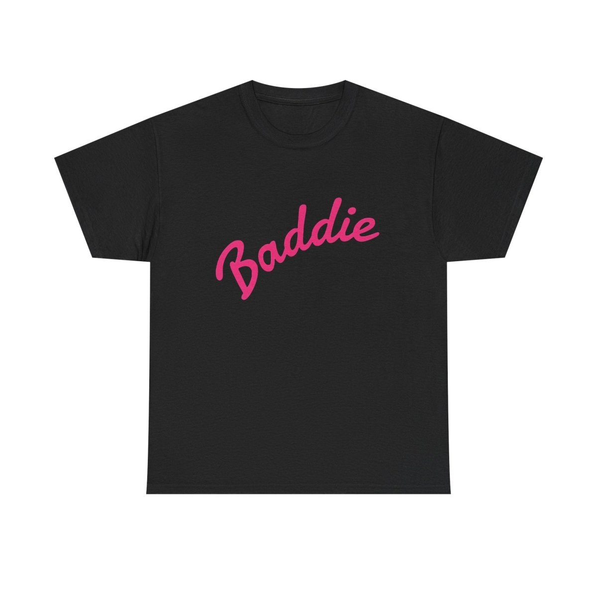 Baddie Script Tee — Pink Retro Graphic T‑Shirt - Sole & Drip