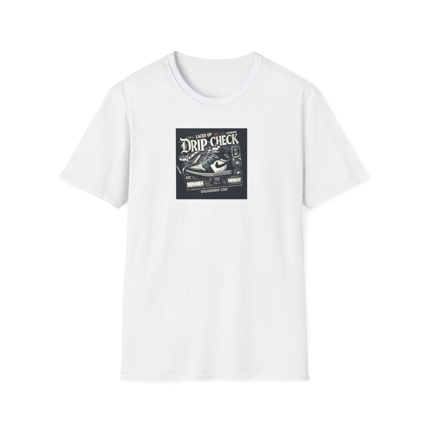 Drip Check Sneaker Tee — Vintage Shoe Care Graphic T-Shirt