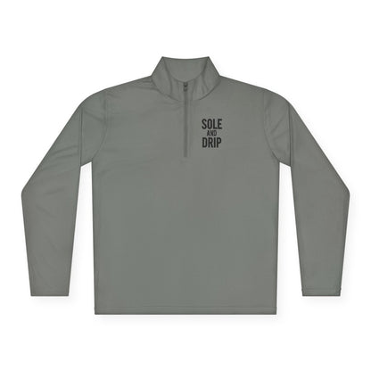 Sole and Drip Long Sleeve Quarter zip — 'SOLE AND DRIP' Design - Sole & Drip