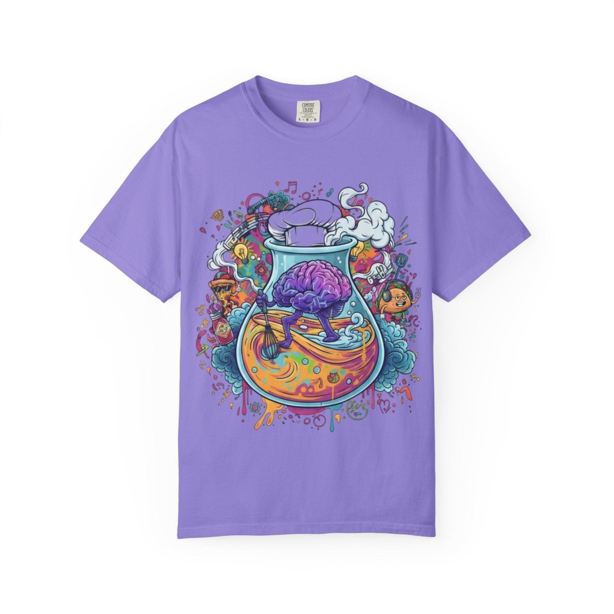 "Let Me Cook" T-Shirt — Colorful Chef Brain Illustration - Sole & Drip