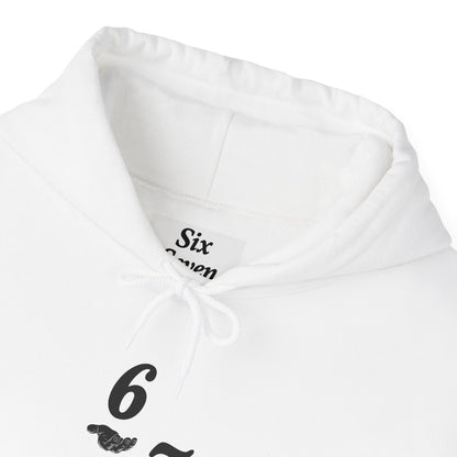 Hooded Sweatshirt - 6 7 w/hands on Front , Six Seven on back and 6 7 w hands on Left side - Sole & Drip