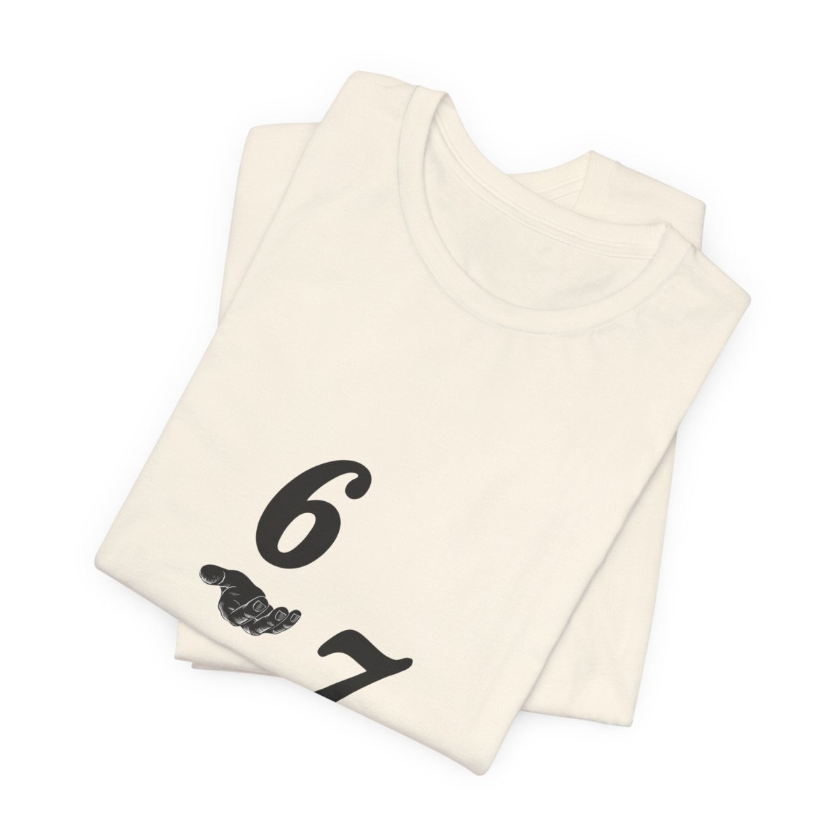 6 7 W hands Tee — Minimal 6 7 w/hands Graphic T-Shirt - Sole & Drip