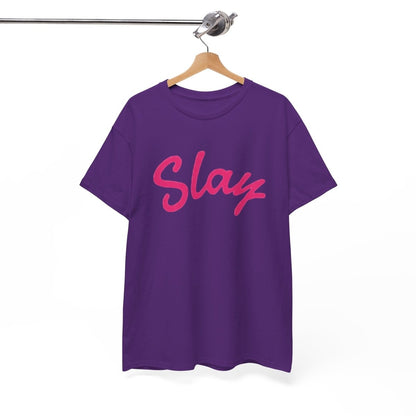 Slay Script T‑Shirt — Pink Script Graphic Tee for Trendy Women & Girls - Sole & Drip