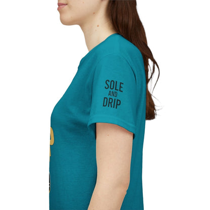 Sole and Drip Short Sleeve Tee — Sneaker Graphic Shirt with 'SOLE AND DRIP' Design - Sole & Drip