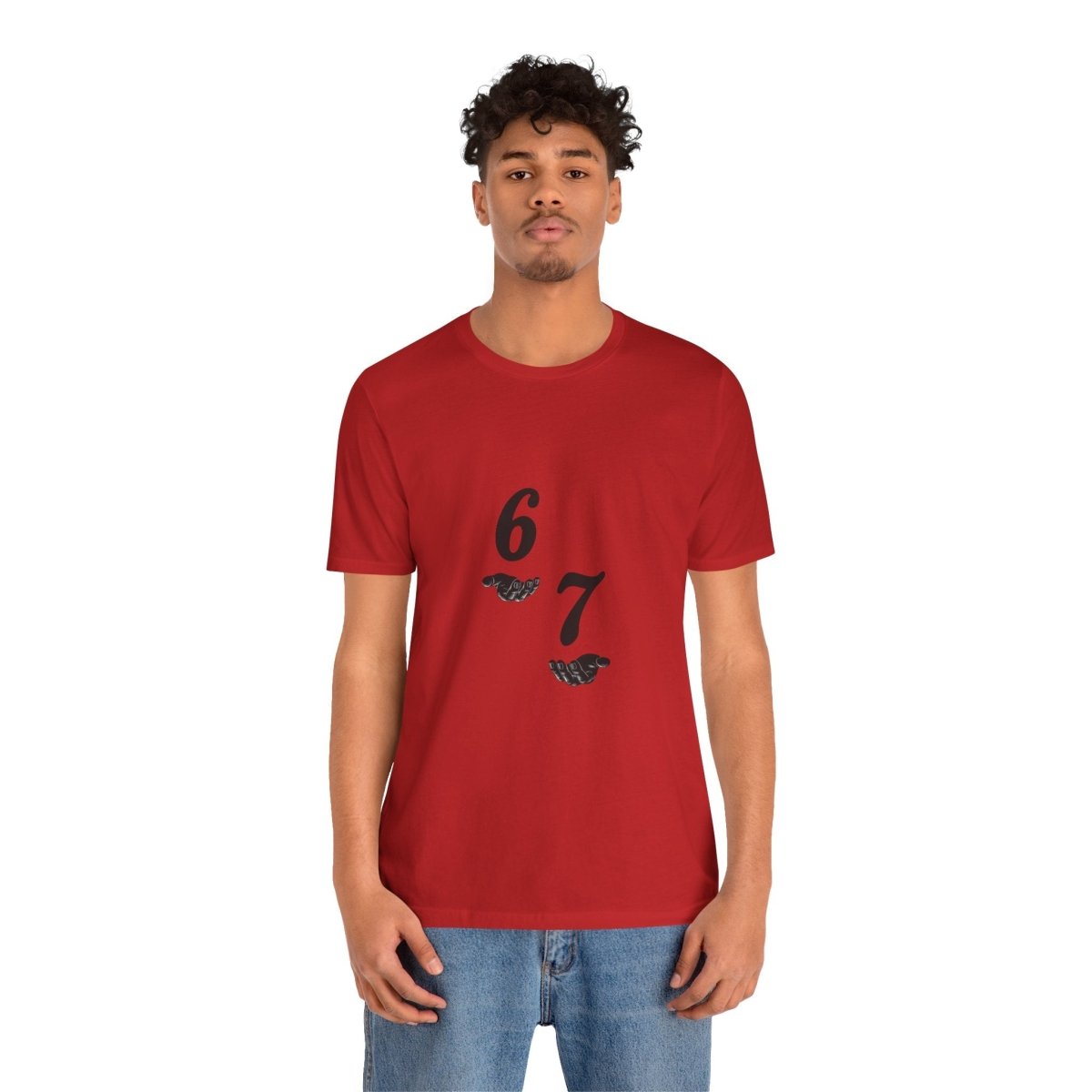 6 7 W hands Tee — Minimal 6 7 w/hands Graphic T-Shirt - Sole & Drip