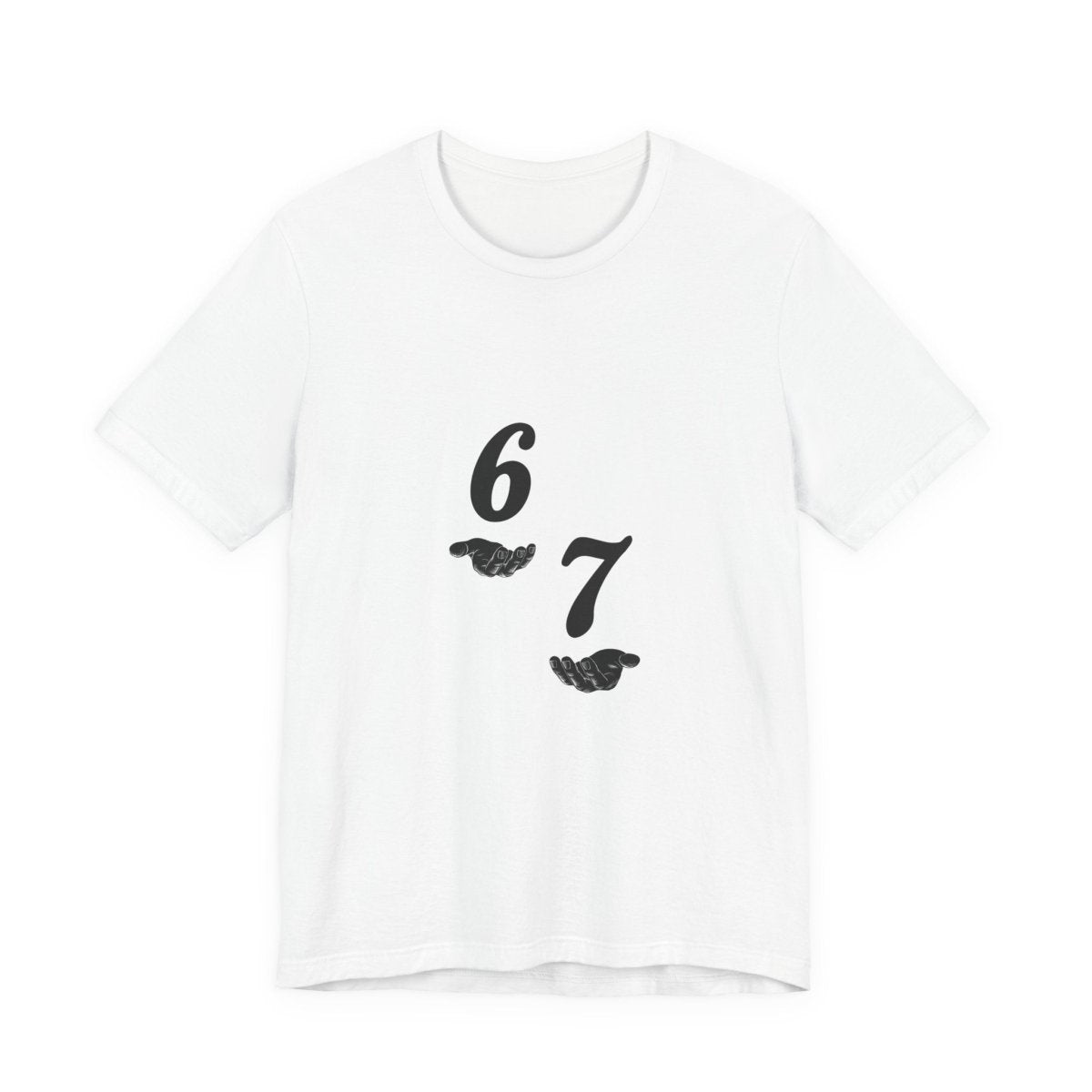 6 7 W hands Tee — Minimal 6 7 w/hands Graphic T-Shirt - Sole & Drip