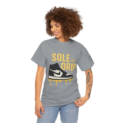 Sole and Drip Short Sleeve Tee — Sneaker Graphic Shirt with 'SOLE AND DRIP' Design