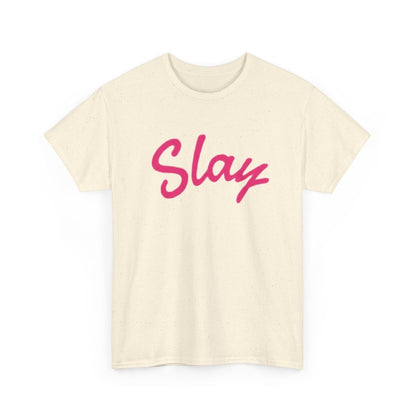 Slay Script T‑Shirt — Pink Script Graphic Tee for Trendy Women & Girls - Sole & Drip