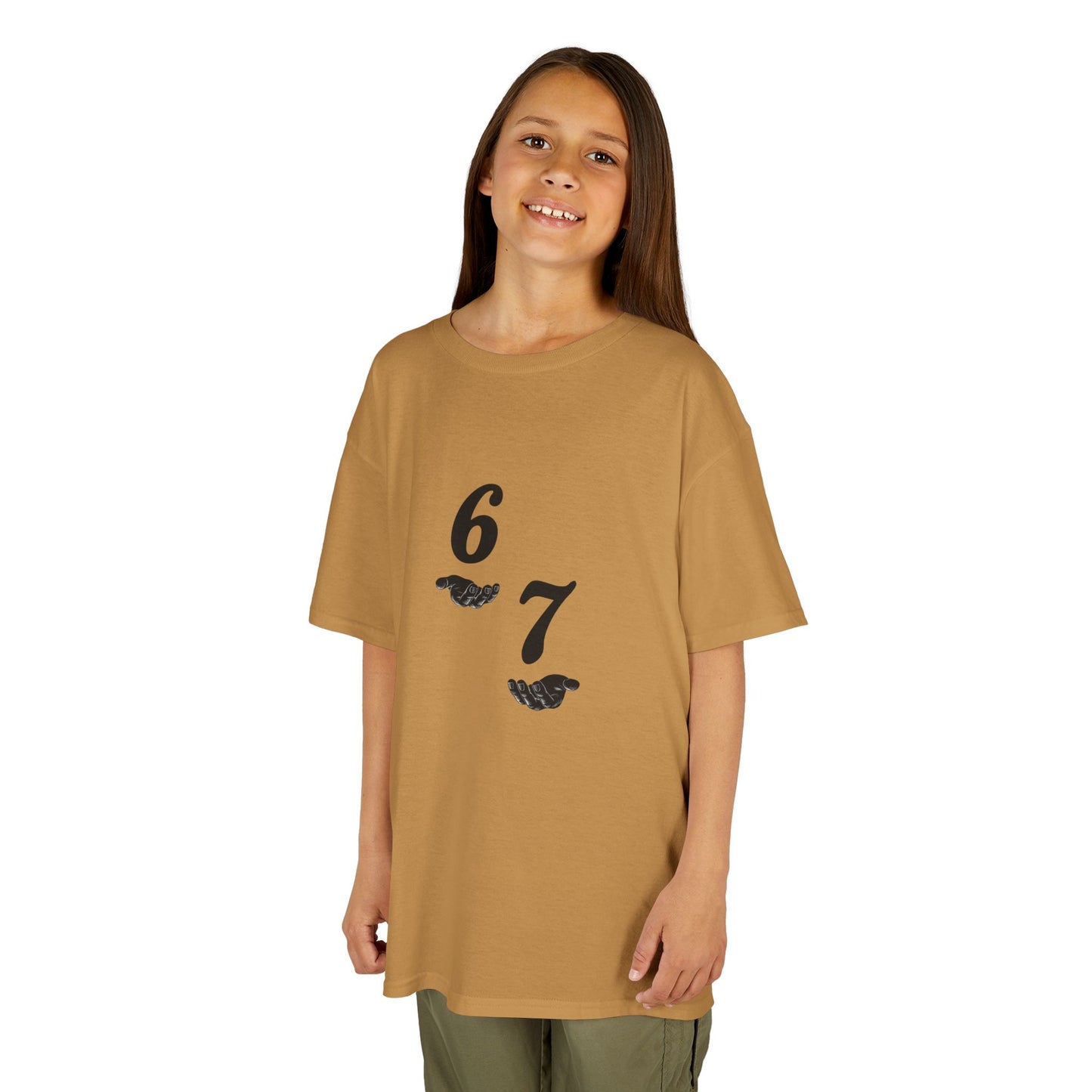 Kids Tee “6 7” Minimalist Graphic — Six Seven Backprint