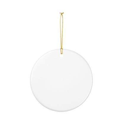 Bummed Aht Ceramic Ornament — Funny Holiday Santa Hat Christmas Decoration - Sole & Drip