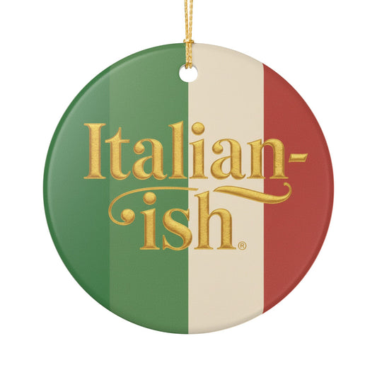 Italian-ish Ceramic Ornament — Italian Flag Holiday Decoration