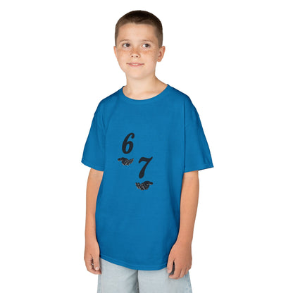 Kids Tee “6 7” Minimalist Graphic — Six Seven Backprint