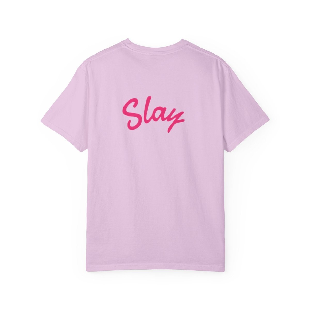 Baddie 67 T-Shirt — Pink Script "Baddie" Front & "Slay" Back - Sole & Drip