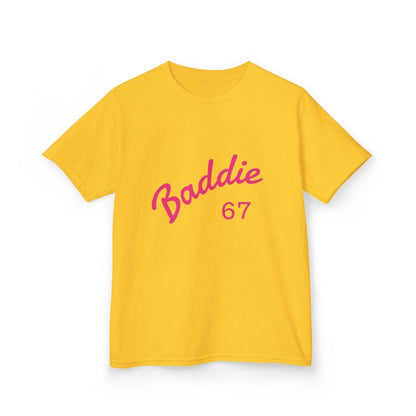 Kids Tee — Pink “Baddie 67” Front & “Slay” Back Graphic - Sole & Drip