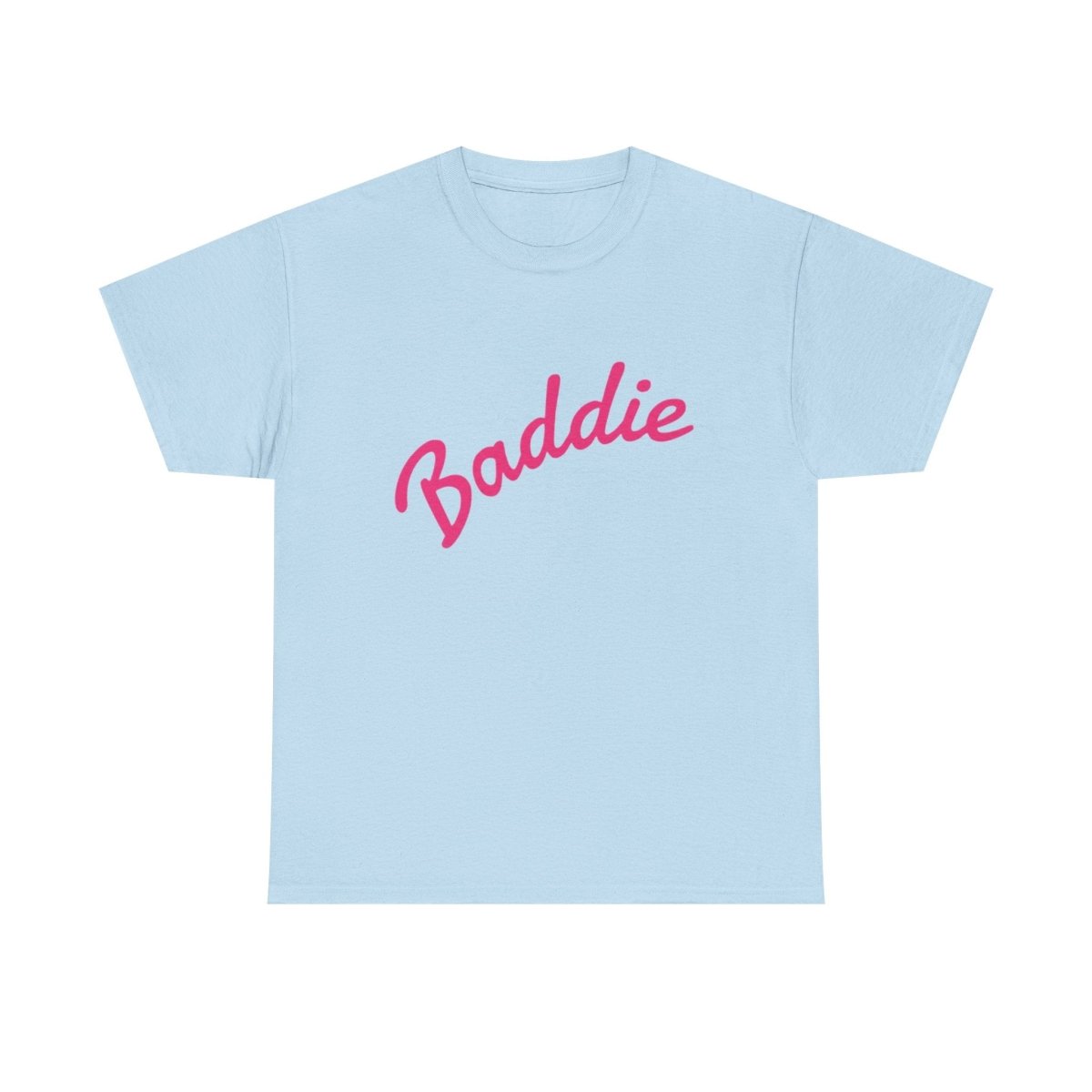 Baddie Script Tee — Pink Retro Graphic T‑Shirt - Sole & Drip