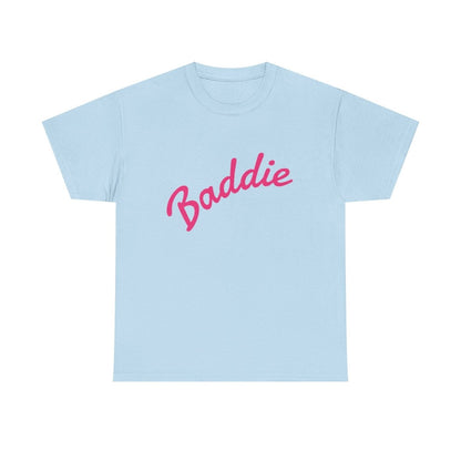 Baddie Script Tee — Pink Retro Graphic T‑Shirt - Sole & Drip