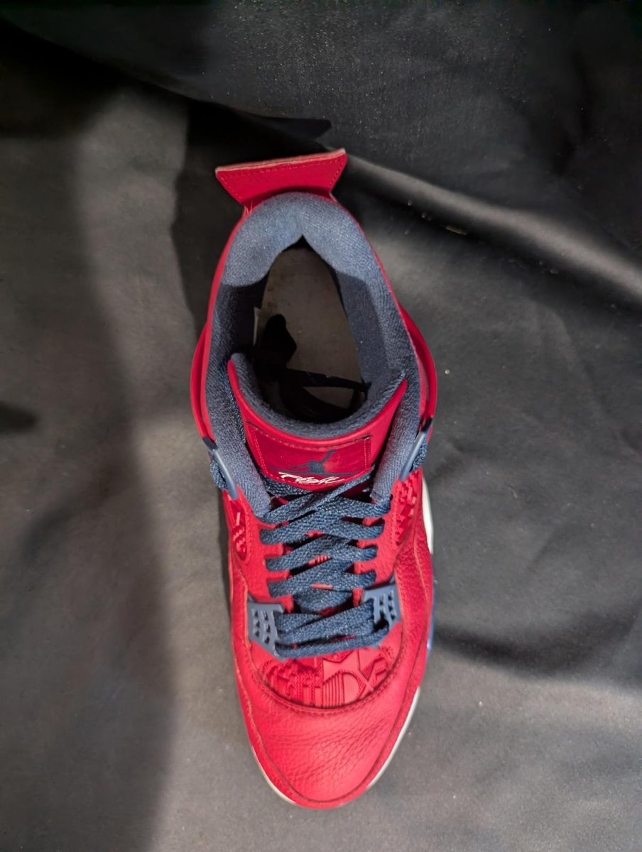 Jordan 4 Retro SE "FIBA" Red Blue Size 13 Used VGC CI1184 - 617 minor Sole Flaw - Sole & Drip
