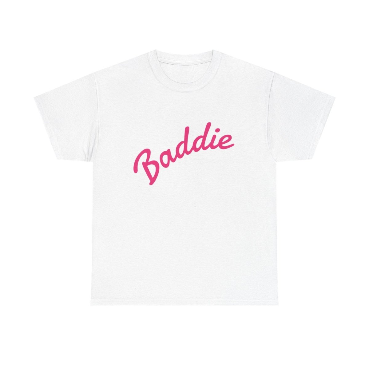 Baddie Script Tee — Pink Retro Graphic T‑Shirt - Sole & Drip