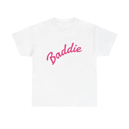 Baddie Script Tee — Pink Retro Graphic T‑Shirt - Sole & Drip