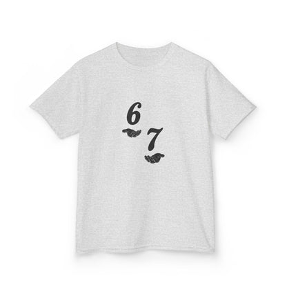 Kids Tee “6 7” Minimalist Graphic — Six Seven Backprint
