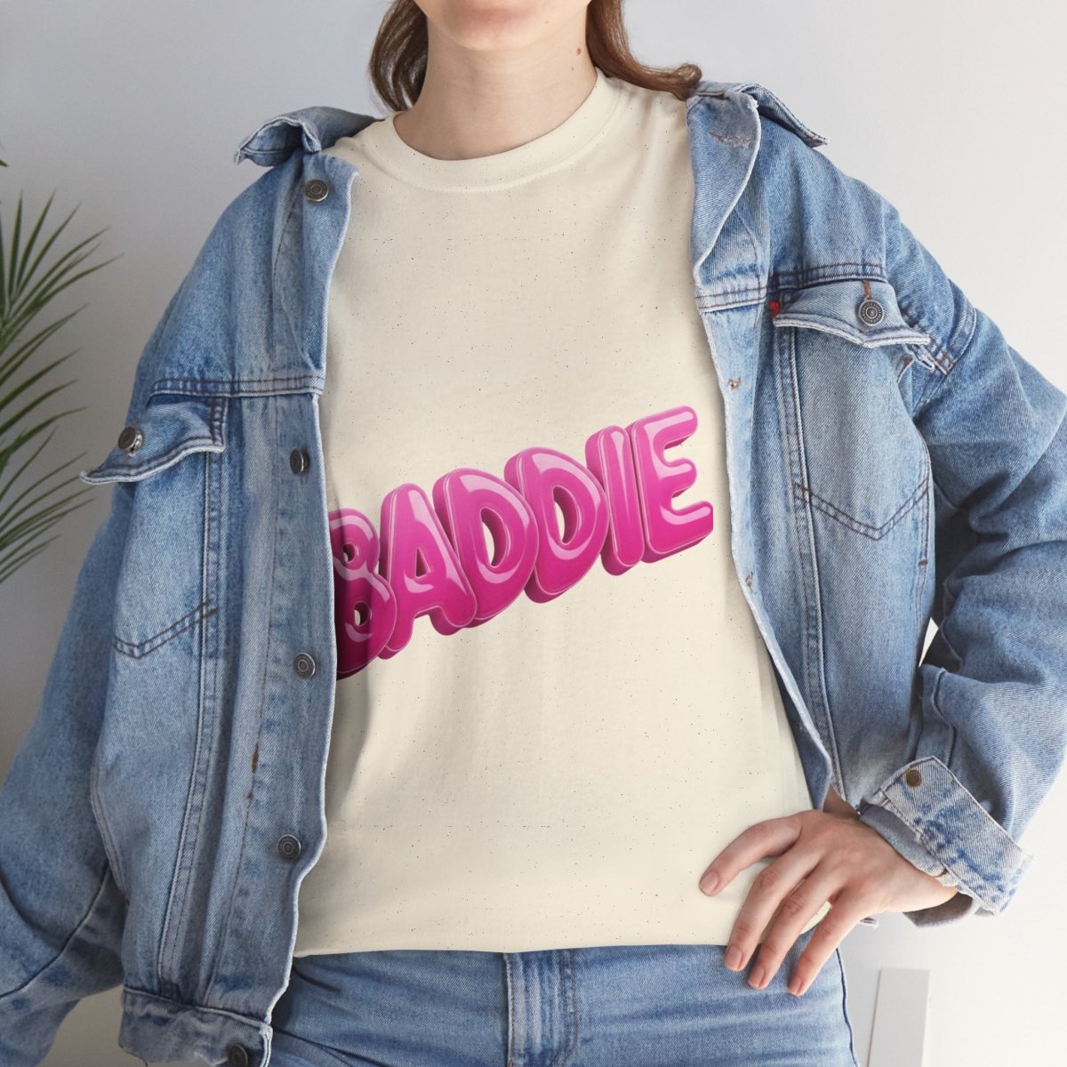 Baddie Pink Bubble Text Tee - Trendy Graphic T-Shirt - Sole & Drip