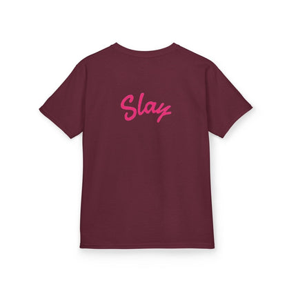 Kids Tee — Pink “Baddie 67” Front & “Slay” Back Graphic - Sole & Drip