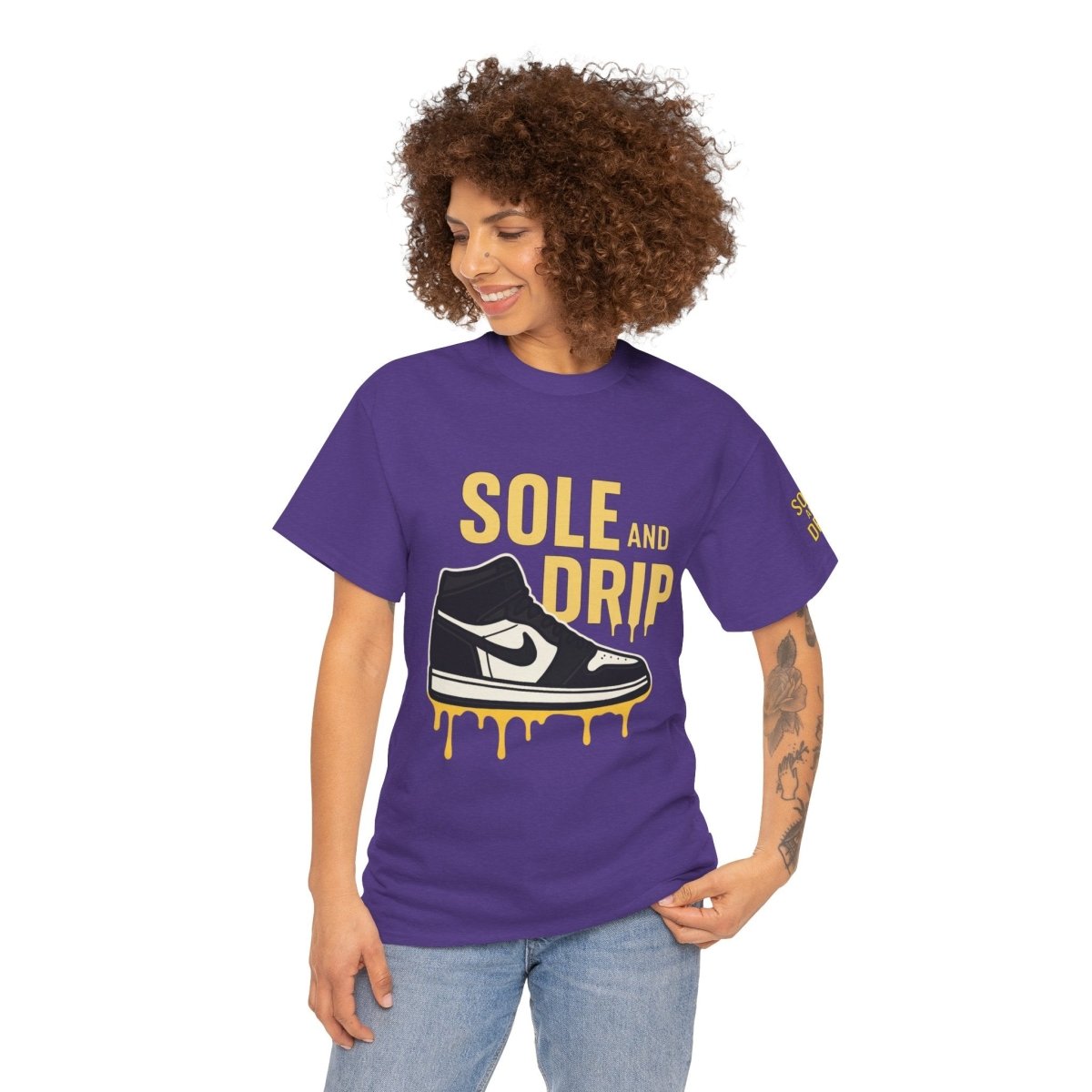 Sole and Drip Short Sleeve Tee — Sneaker Graphic Shirt with 'SOLE AND DRIP' Design - Sole & Drip