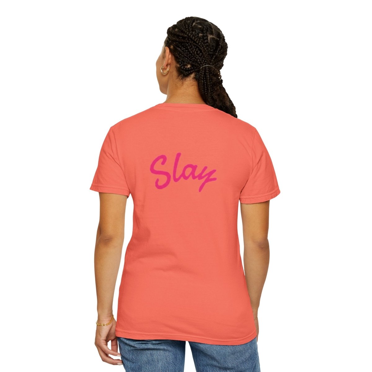 Baddie 67 T-Shirt — Pink Script "Baddie" Front & "Slay" Back - Sole & Drip