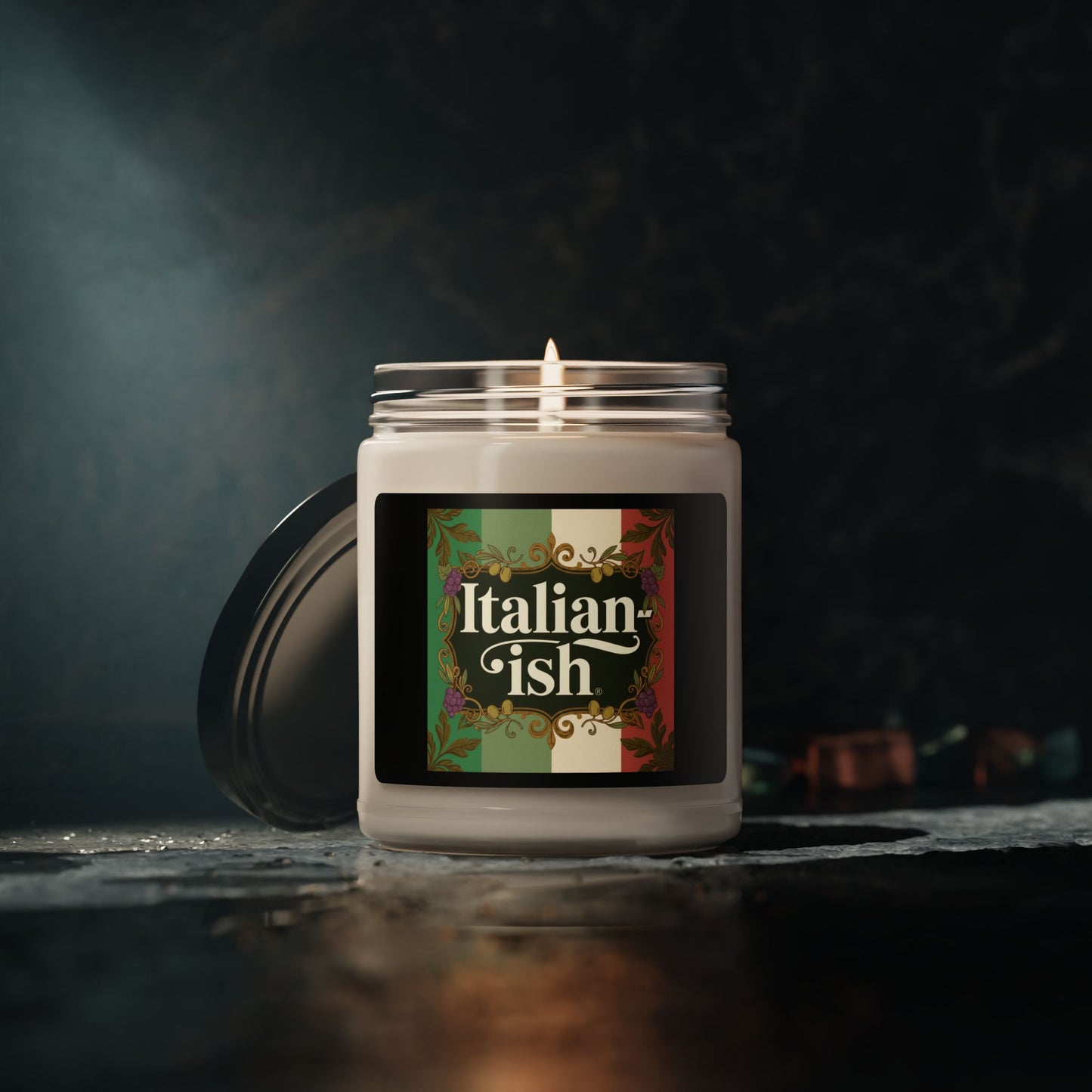 Italian-ish Scented Soy Candle, 9oz — Aromatic Gift for Foodies & Italy Lovers
