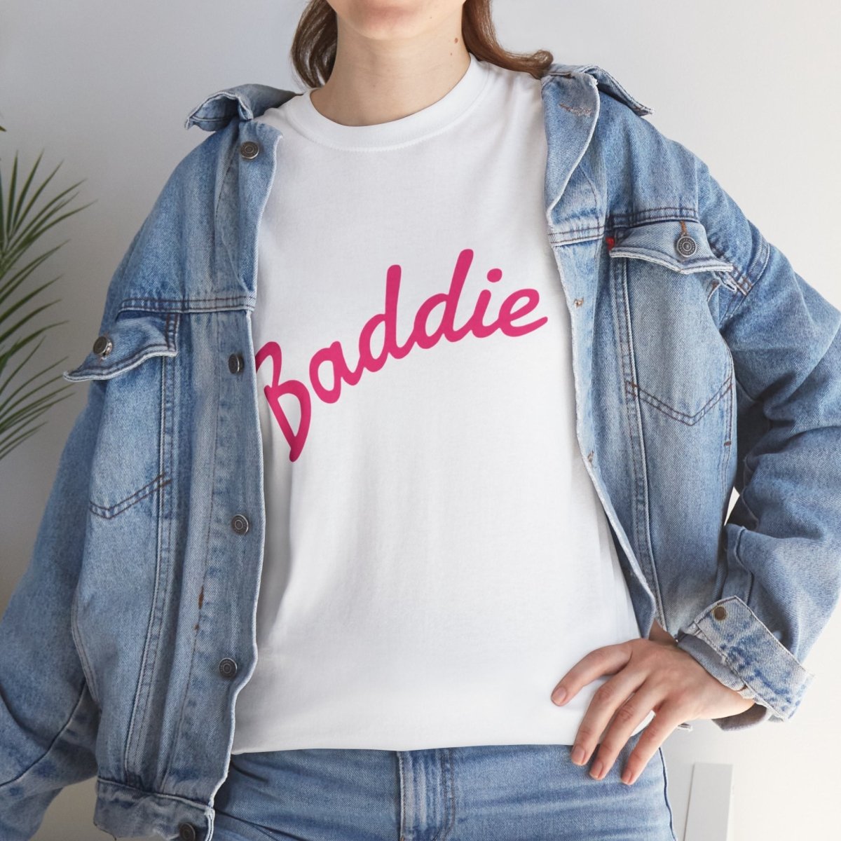 Baddie Script Tee — Pink Retro Graphic T‑Shirt - Sole & Drip