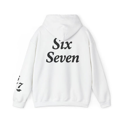 Hooded Sweatshirt - 6 7 w/hands on Front , Six Seven on back and 6 7 w hands on Left side - Sole & Drip