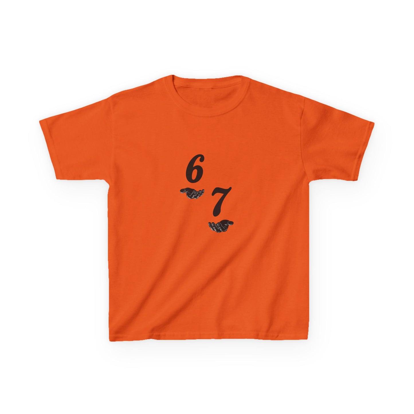 Kids Tee “6 7” Minimalist Graphic — Six Seven Backprint