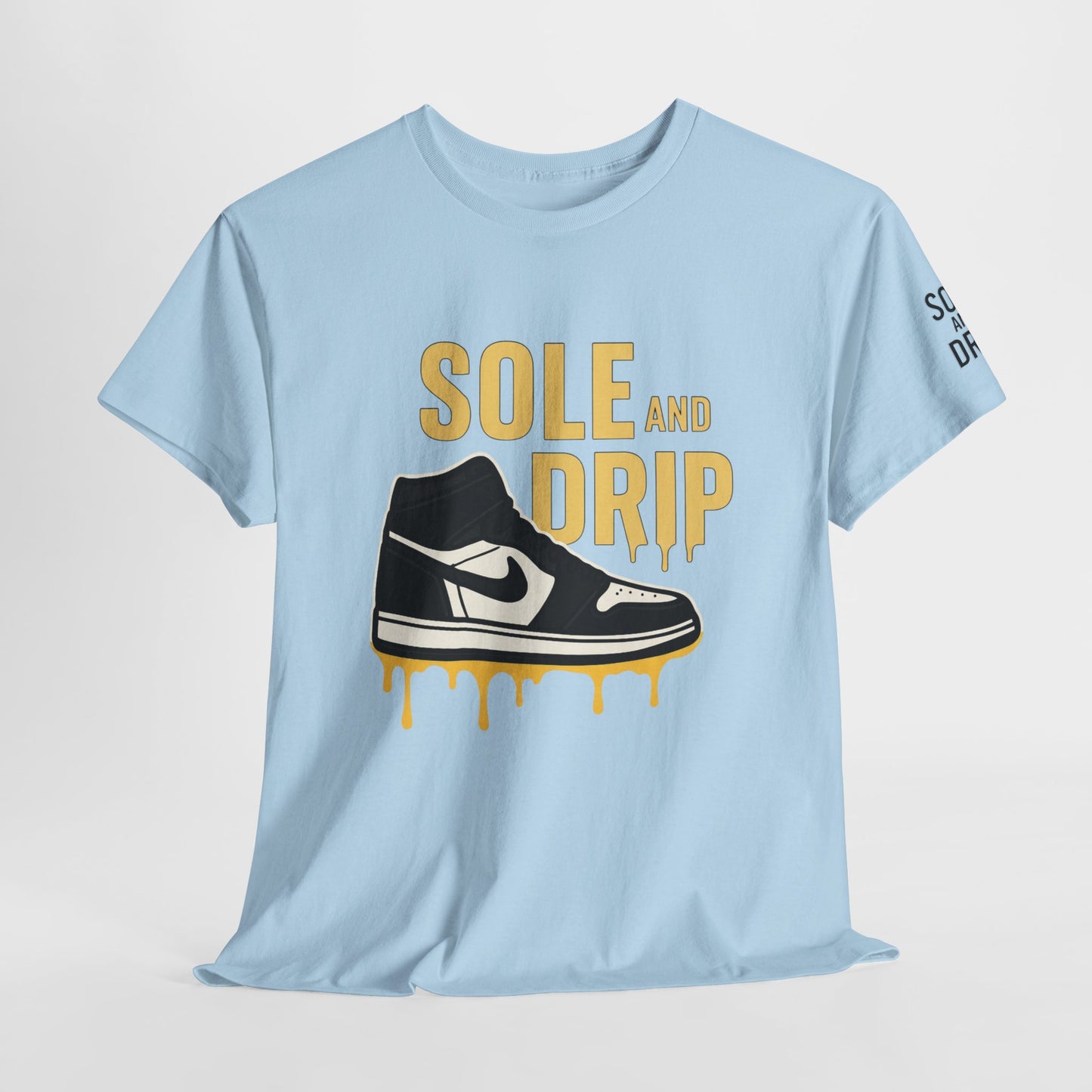 Sole and Drip Short Sleeve Tee — Sneaker Graphic Shirt with 'SOLE AND DRIP' Design