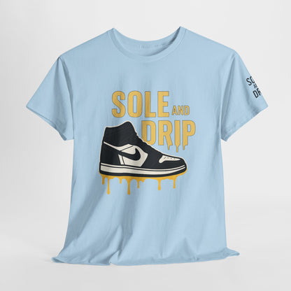 Sole and Drip Short Sleeve Tee — Sneaker Graphic Shirt with 'SOLE AND DRIP' Design