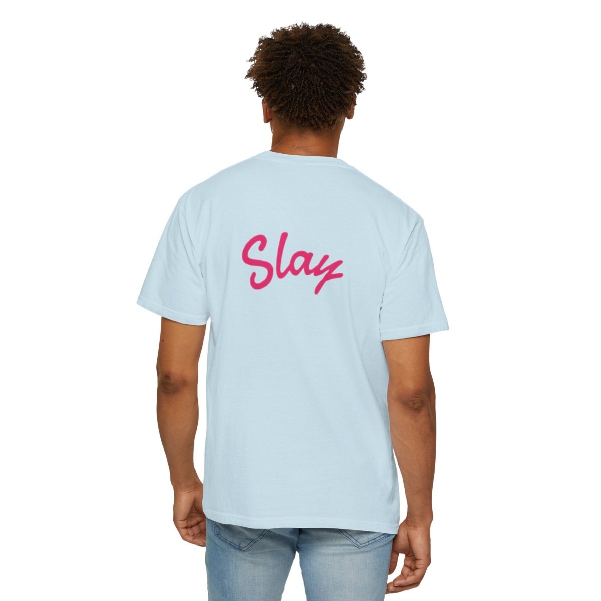 Baddie 67 T-Shirt — Pink Script "Baddie" Front & "Slay" Back - Sole & Drip