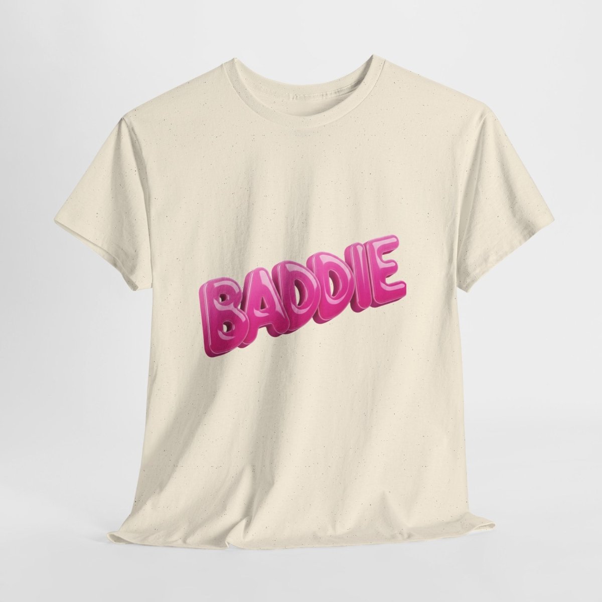 Baddie Pink Bubble Text Tee - Trendy Graphic T-Shirt - Sole & Drip
