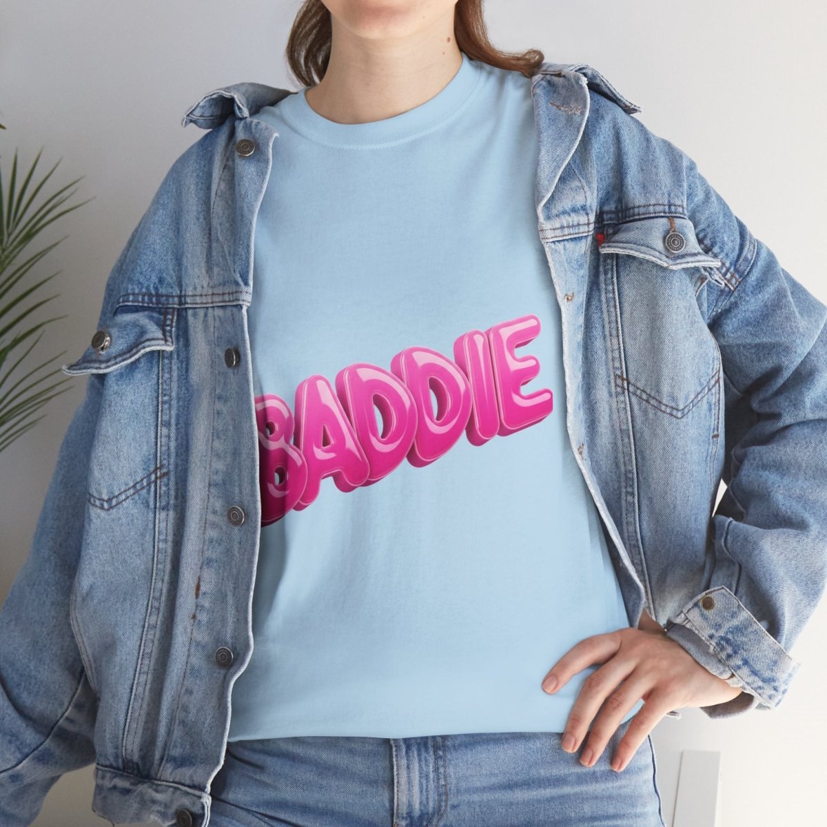 Baddie Pink Bubble Text Tee - Trendy Graphic T-Shirt - Sole & Drip