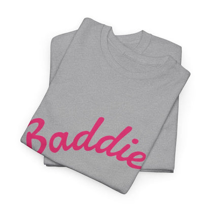 Baddie Script Tee — Pink Retro Graphic T‑Shirt - Sole & Drip