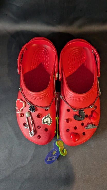 New Crocs Classic Clog Karol G Red Men's Size 11 Limited - Sole & Drip