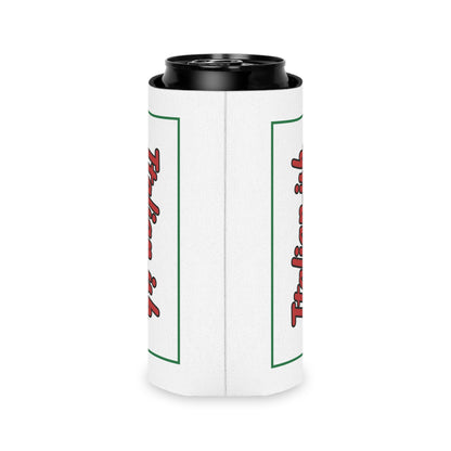 Italian-ish Can Cooler – Retro Script with Italy Flag Accent