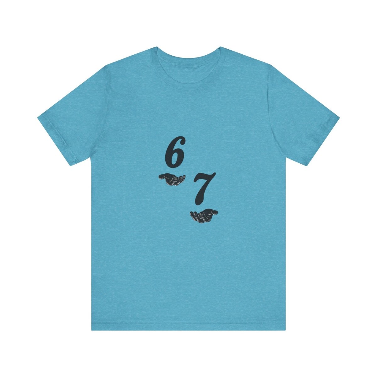 6 7 W hands Tee — Minimal 6 7 w/hands Graphic T-Shirt - Sole & Drip